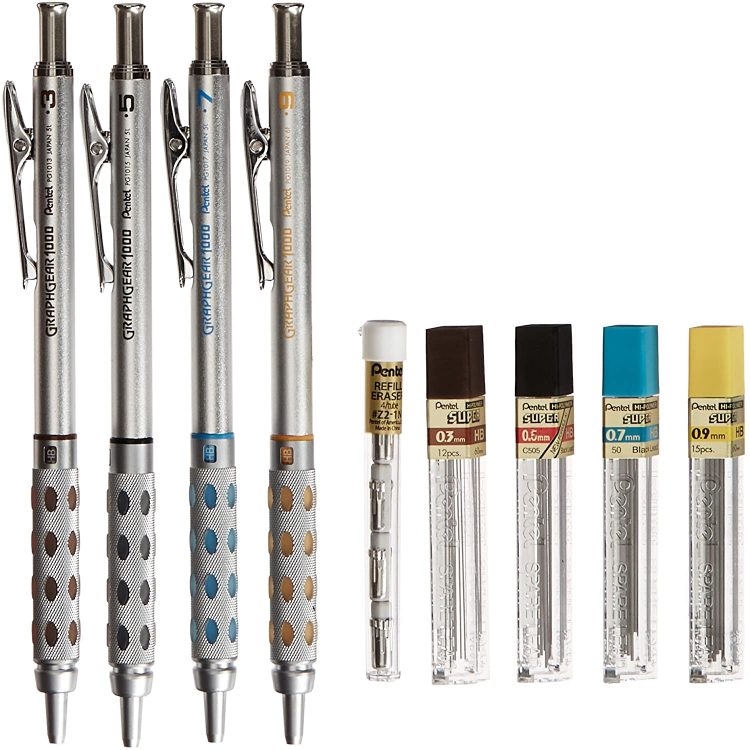 Pentel Arts GraphGear 1000 Premium Gift Set