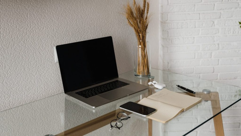 Glass Top Office Desk